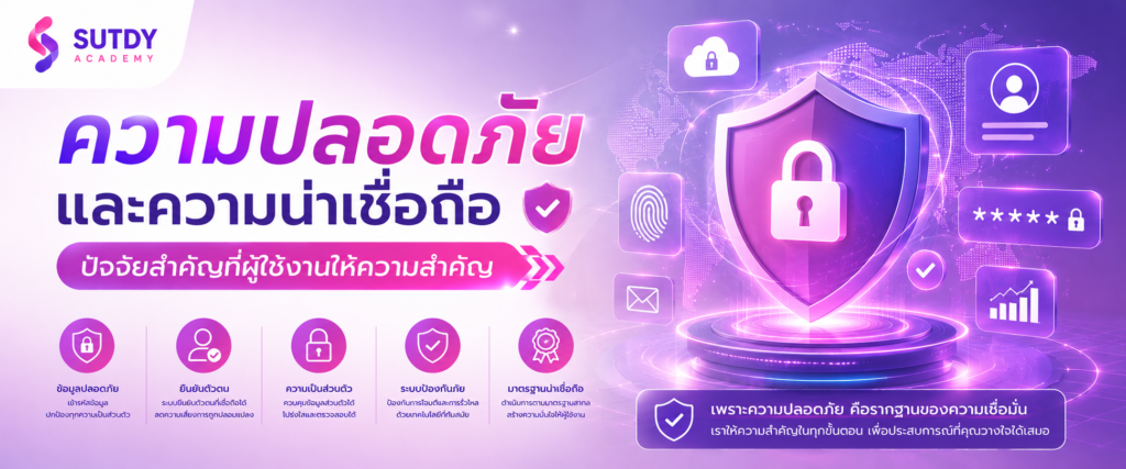 ความปลอดภัยและความน่าเชื่อถือ ปัจจัยสำคัญที่ผู้ใช้งานให้ความสำคัญ