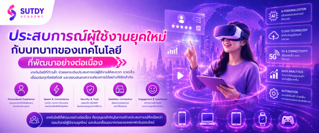 ประสบการณ์ผู้ใช้งานยุคใหม่กับบทบาทของเทคโนโลยีที่พัฒนาอย่างต่อเนื่อง