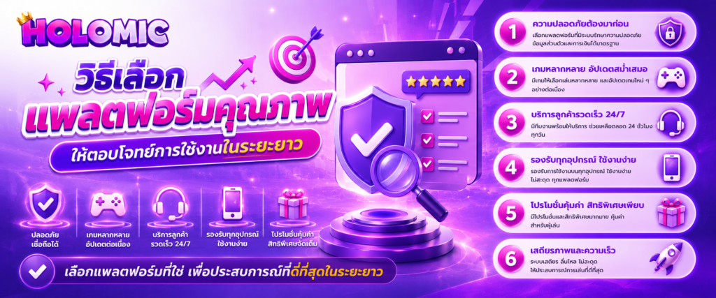 วิธีเลือกแพลตฟอร์มคุณภาพให้ตอบโจทย์การใช้งานในระยะยาว