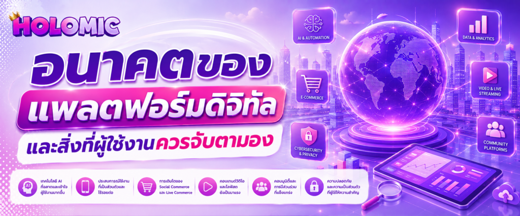อนาคตของแพลตฟอร์มดิจิทัลและสิ่งที่ผู้ใช้งานควรจับตามอง