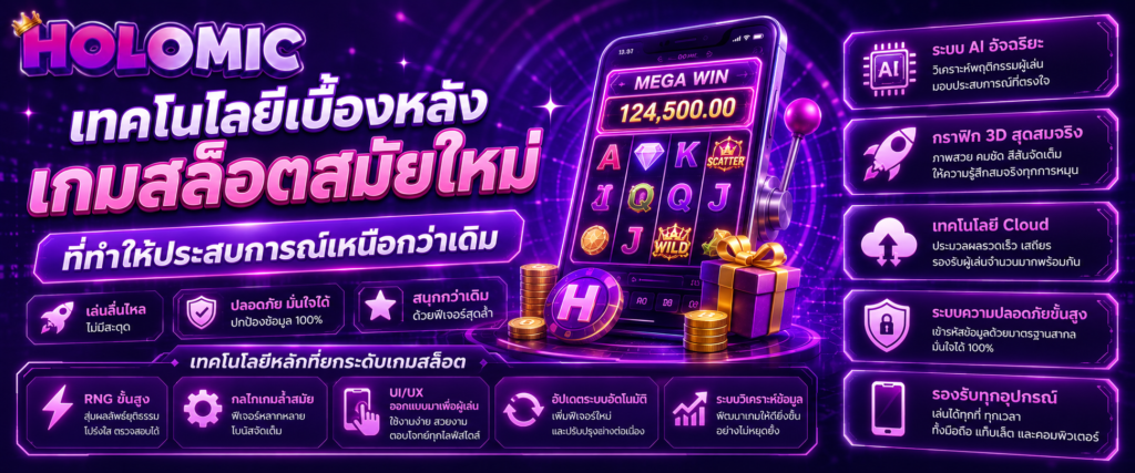เทคโนโลยีเบื้องหลังเกมสล็อตสมัยใหม่ที่ทำให้ประสบการณ์เหนือกว่าเดิม