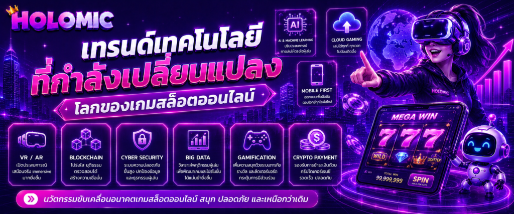 เทรนด์เทคโนโลยีที่กำลังเปลี่ยนแปลงโลกของเกมสล็อตออนไลน์